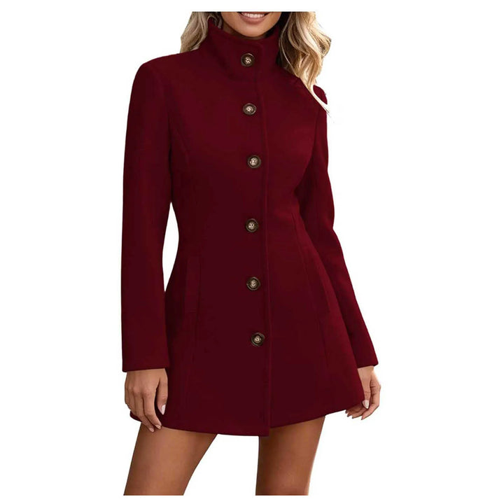 Vesper Stand Collar Peacoat