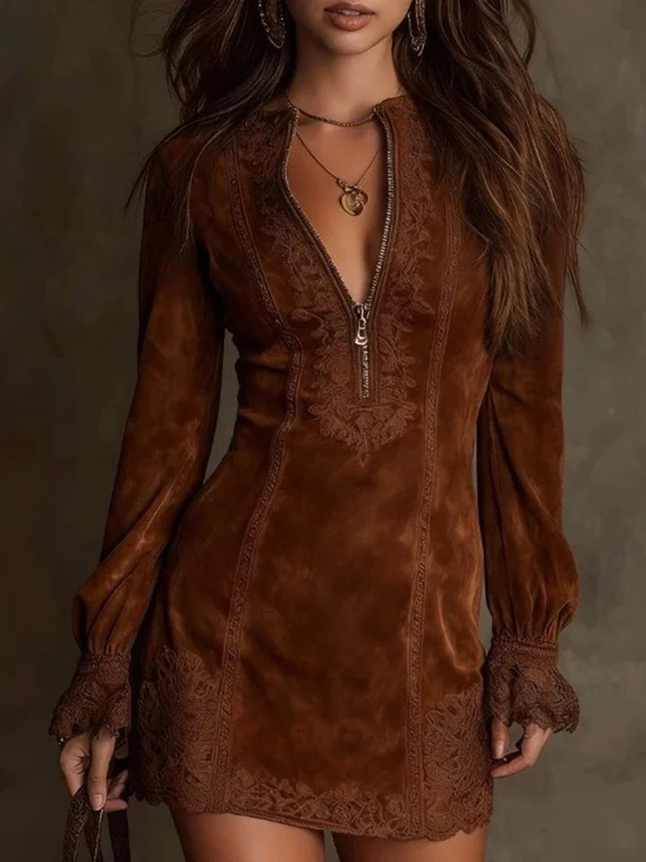 Mariana Boho Suede Dress