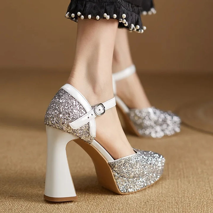 Vitoria Sparkle Platform Pumps