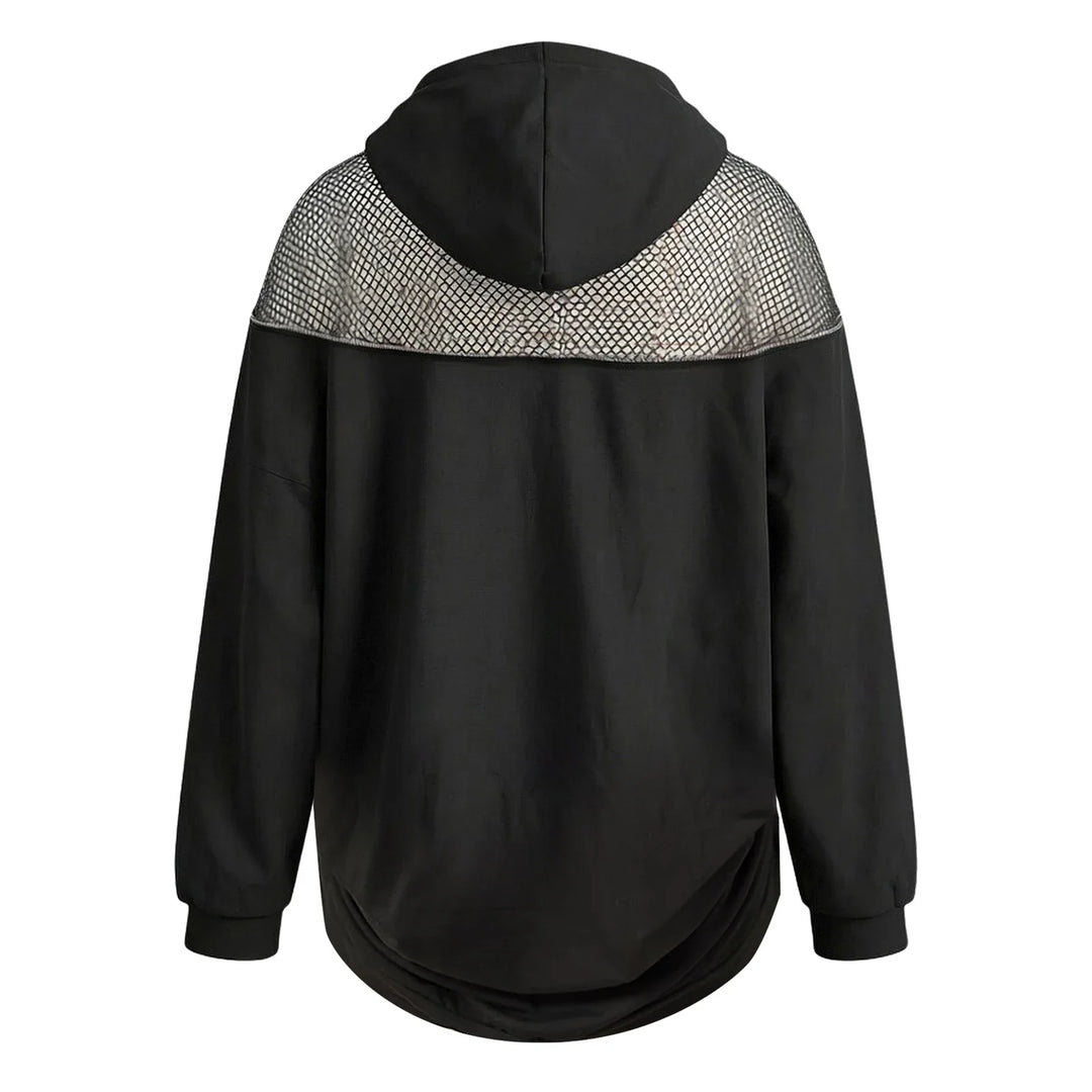 Marielise Fishnet Panel Hoodie
