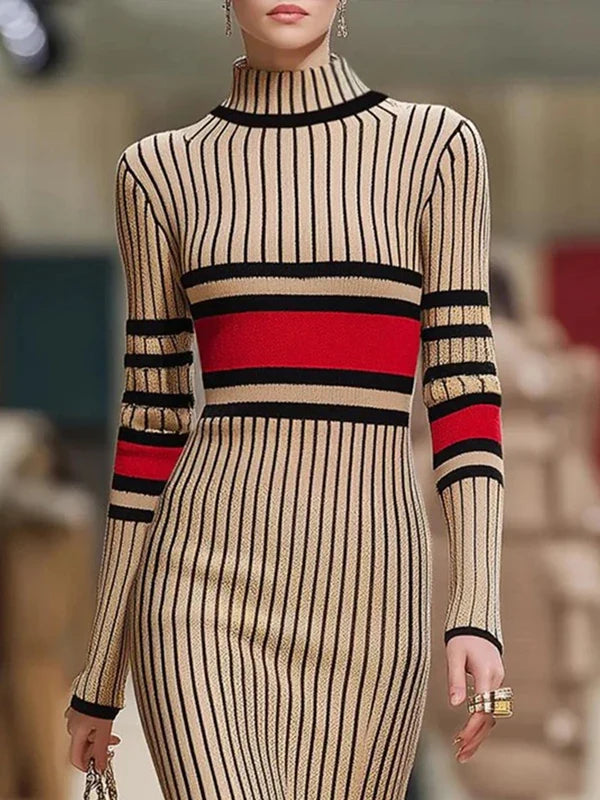 Xanthe Ribbed Knit Sweater Dress