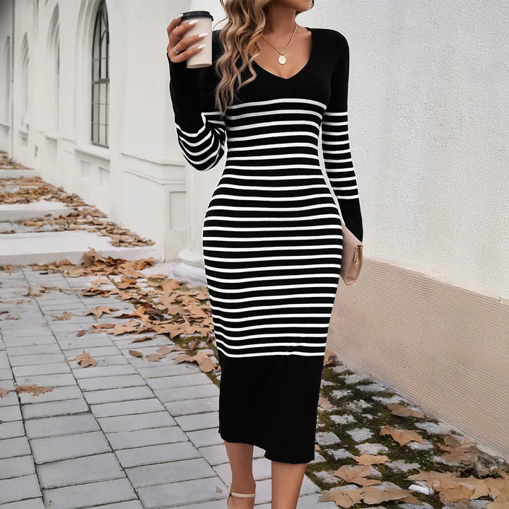 Larkspur Ribbed Knit Dress
