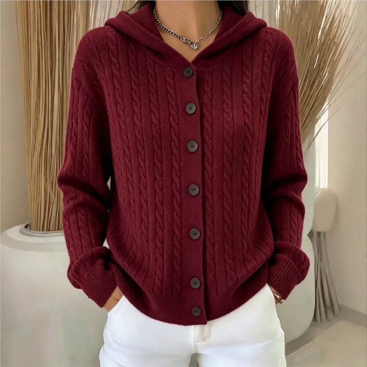 Isla Cable Knit Button Cardigan