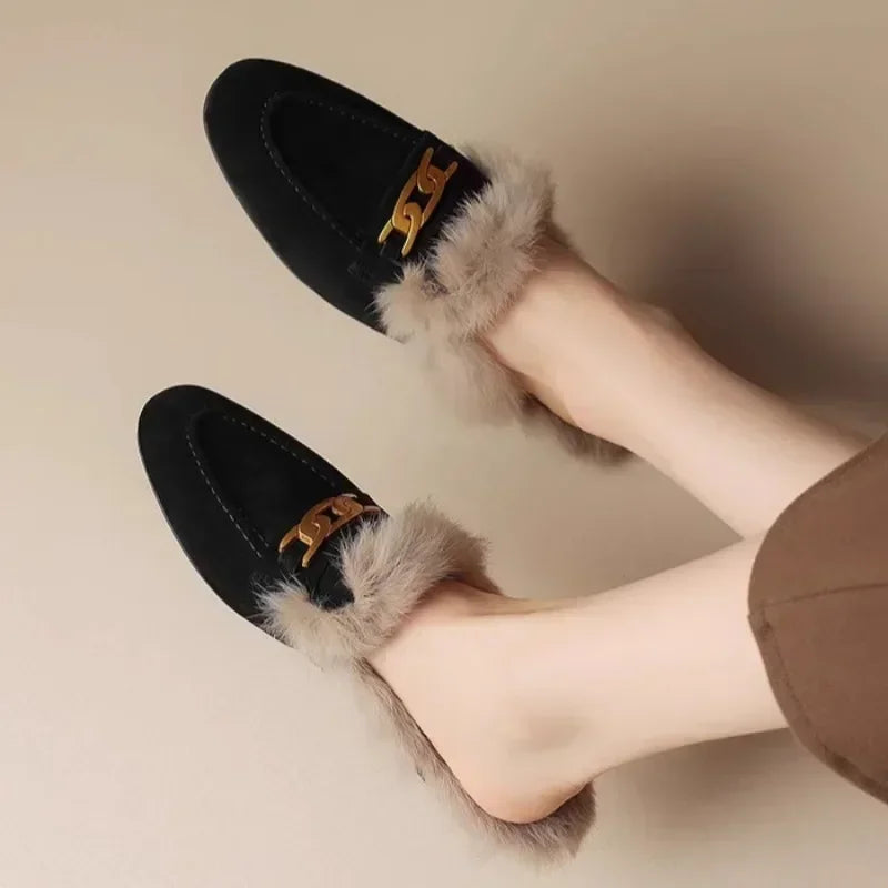 Aurelia Whisper Fur Mules