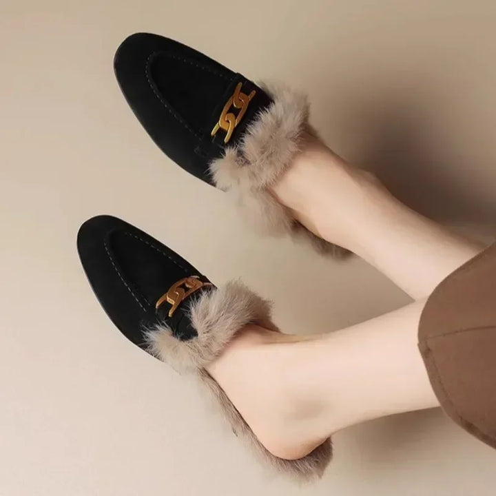 Aurelia Whisper Fur Mules
