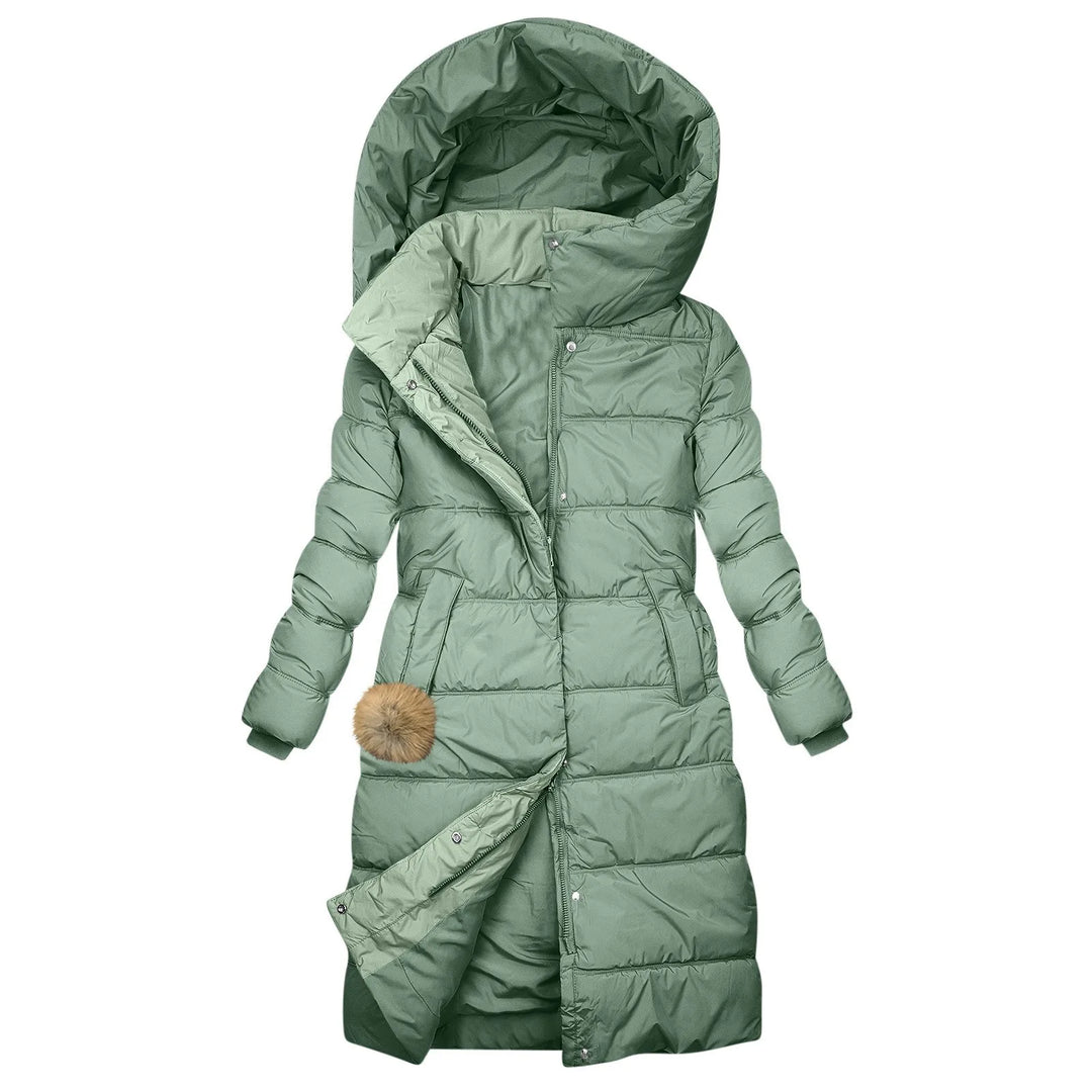 Piscilla Long Quilted Hooded Coat