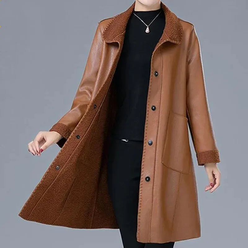 Genevieve Shearling Collar Jacket