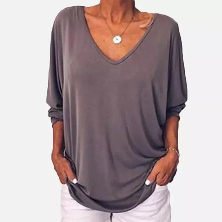 Simone V-Neck Button Top