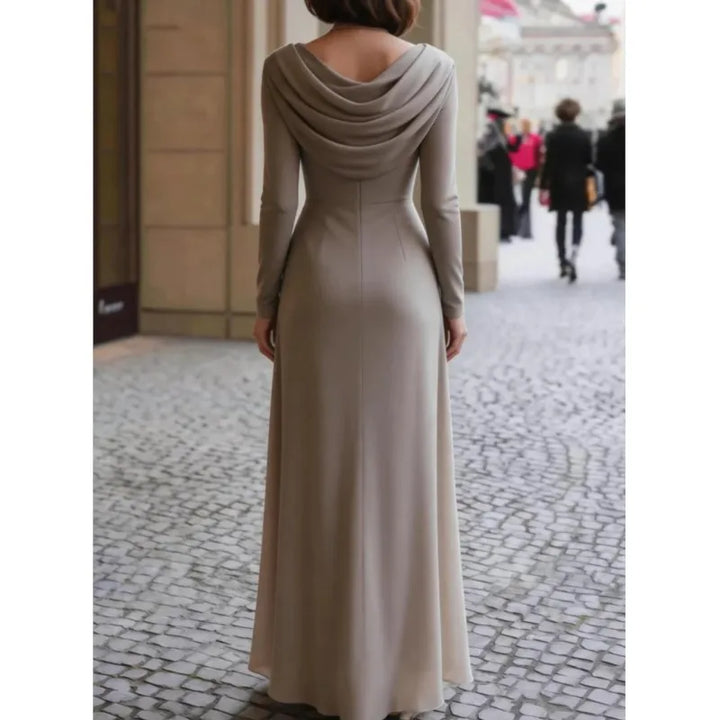 Talia Draped Neckline Maxi Dress