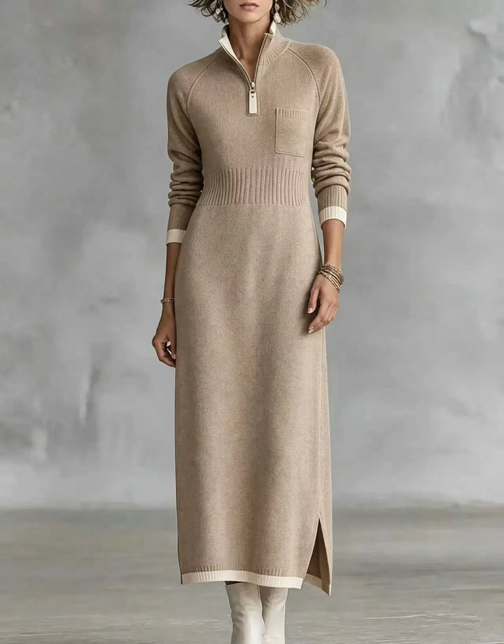 Rosalinde Ribbed Zip Maxi Dress