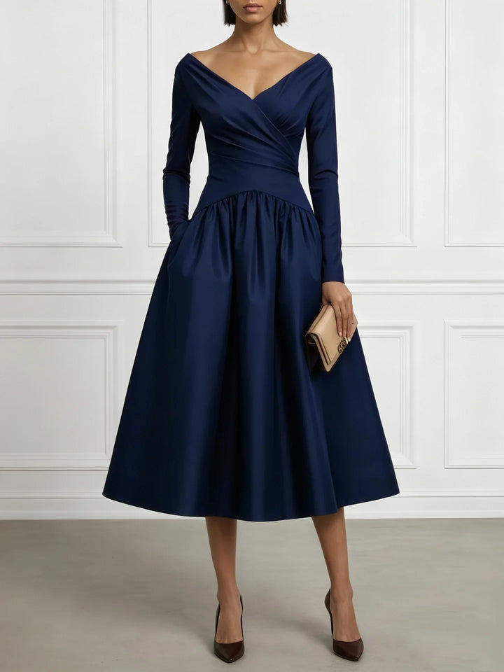 Bellamy Wrap Bodice Midi Dress