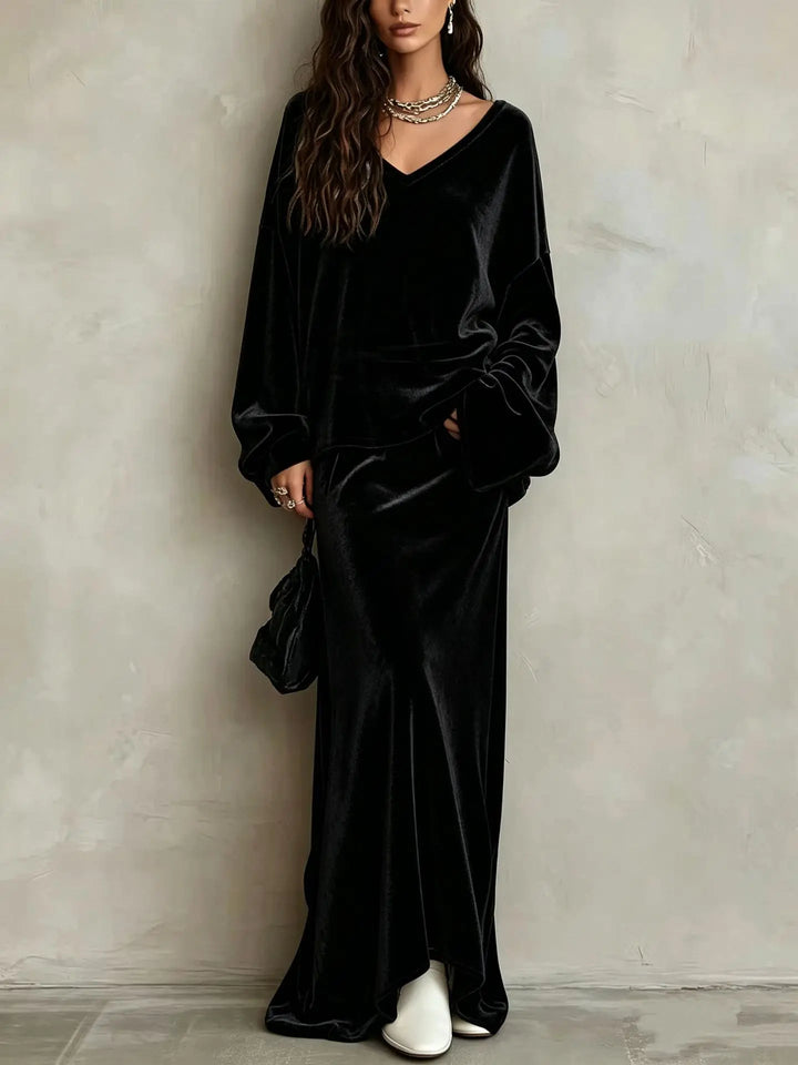 Novella Mermaid Hem Skirt Set