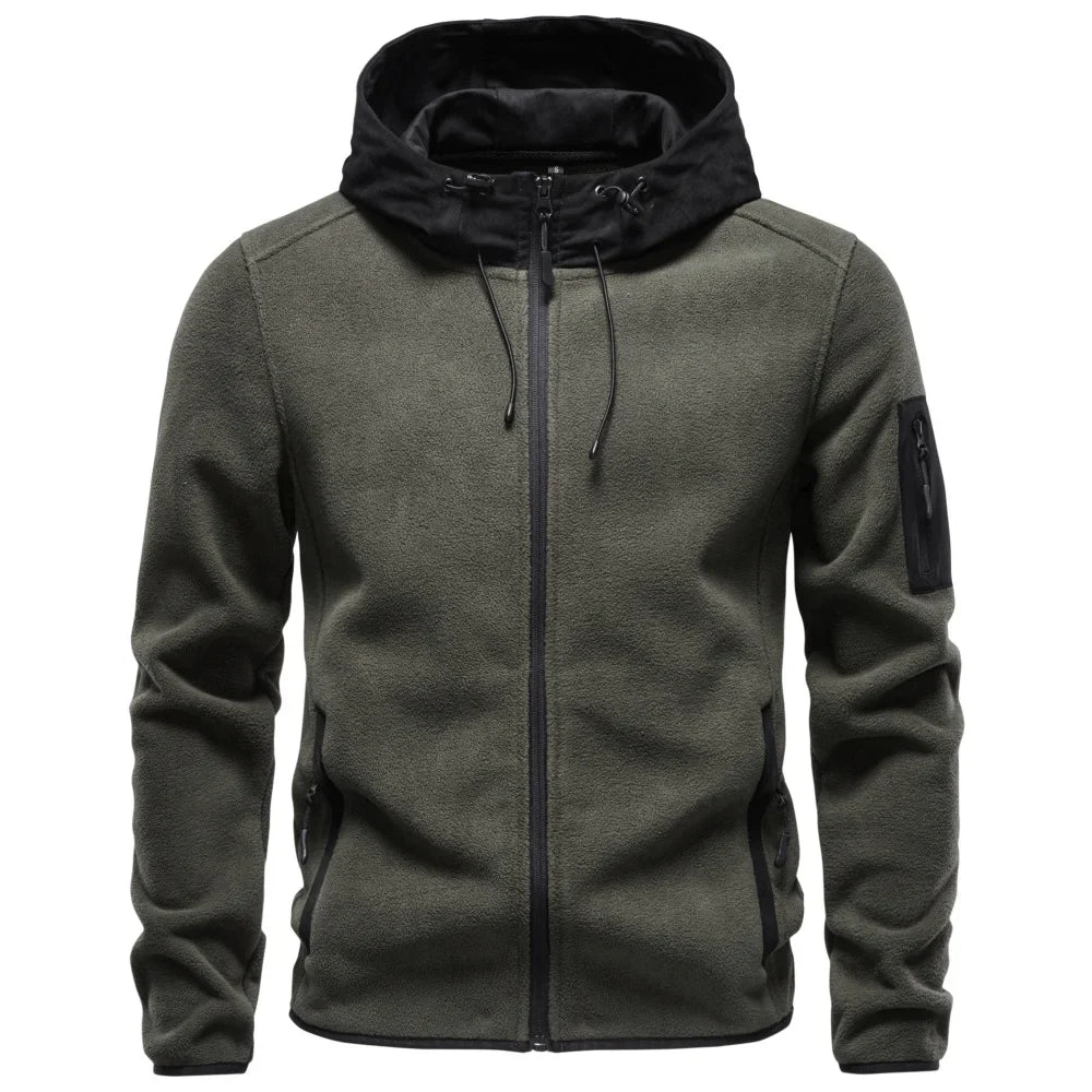 Osric Drawstring Hood Fleece Jacket