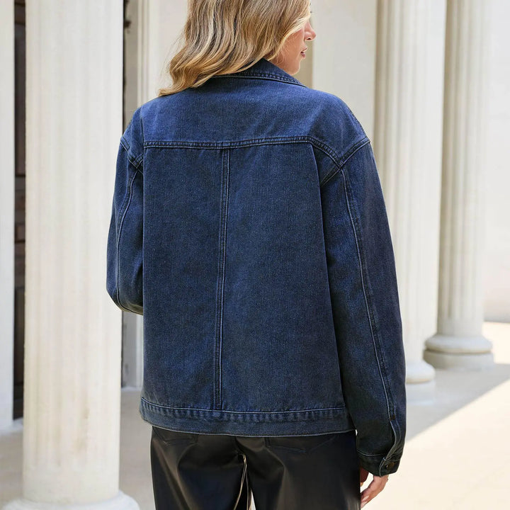 Alaina Stand Collar Denim Jacket
