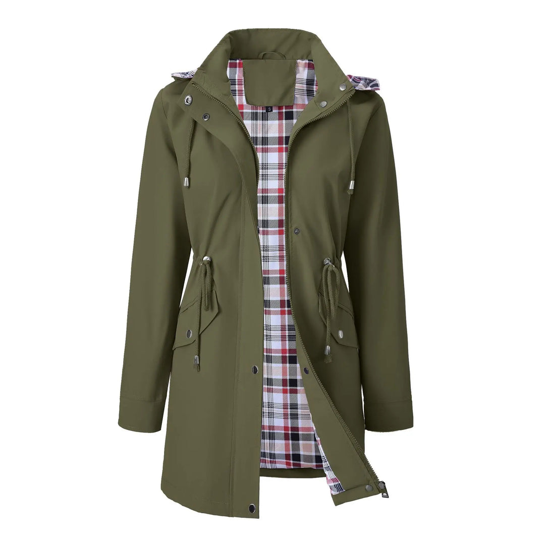 Yolanda Drawstring Waist Rain Jacket