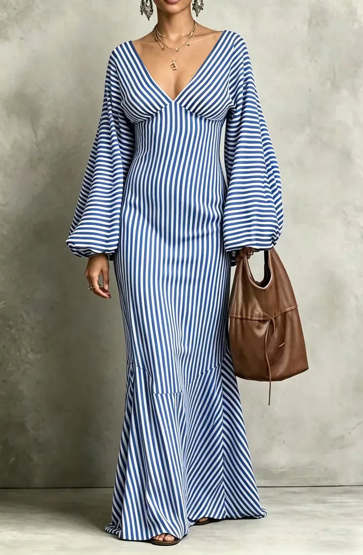 Cosima Lantern Sleeve Maxi Dress