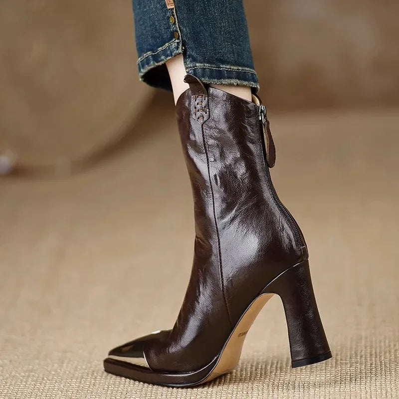 Lennon Leather Ankle Boots
