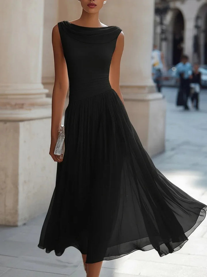 Vivienne Flowing Pleated Midi Dress
