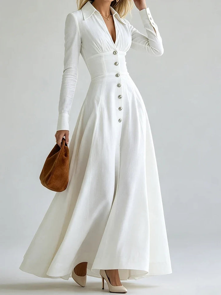 Clemence Button Front Maxi Dress