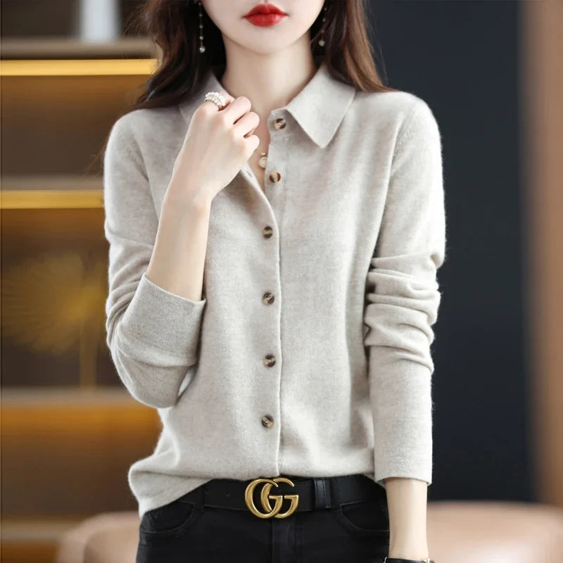 Nora Polo Button Front Cardigan