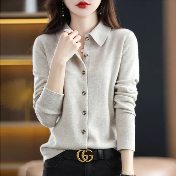 Nora Polo Button Front Cardigan