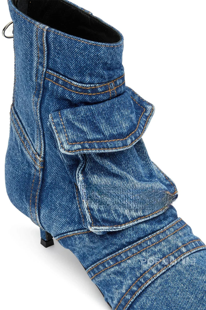 Sharon Denim Pocket Boots