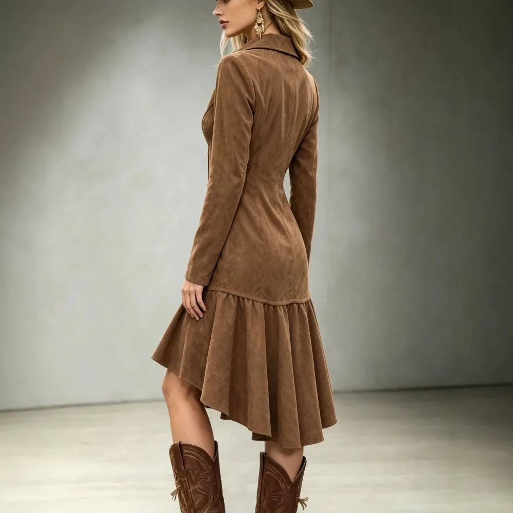 Valentina Faux Suede Dress