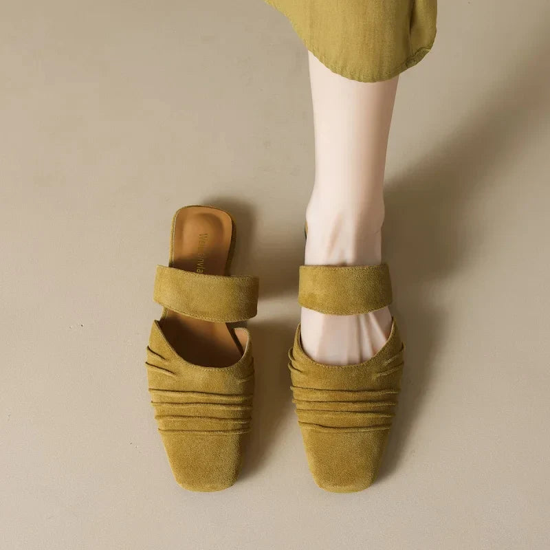 Bethany Square Toe Mules