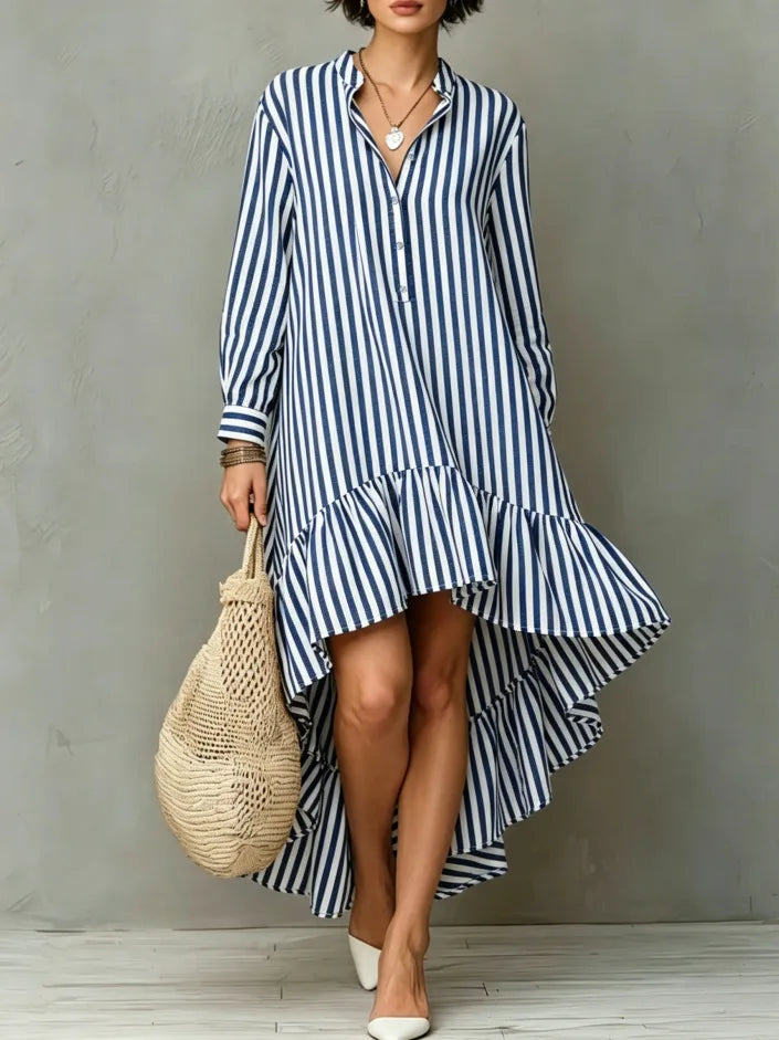 Bettina Stand Collar Midi Dress