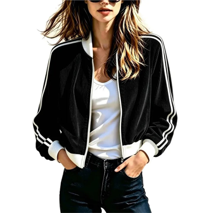 Winifred Ribbed Bomber Jacket