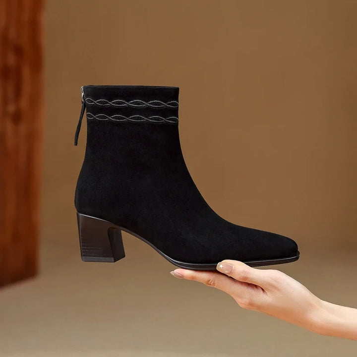 Teodora Square Toe Ankle Boots