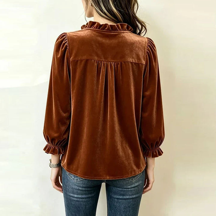 Marlena Ruffle Neck Blouse
