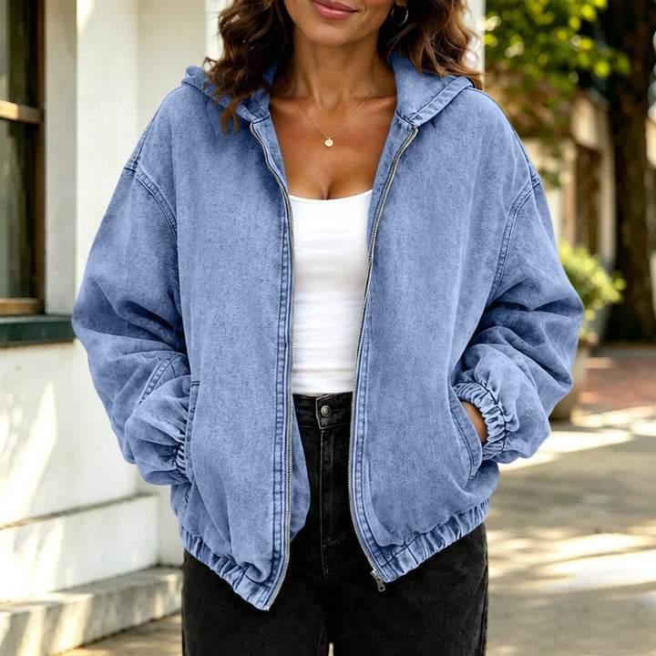 Sabeline Hooded Denim Jacket