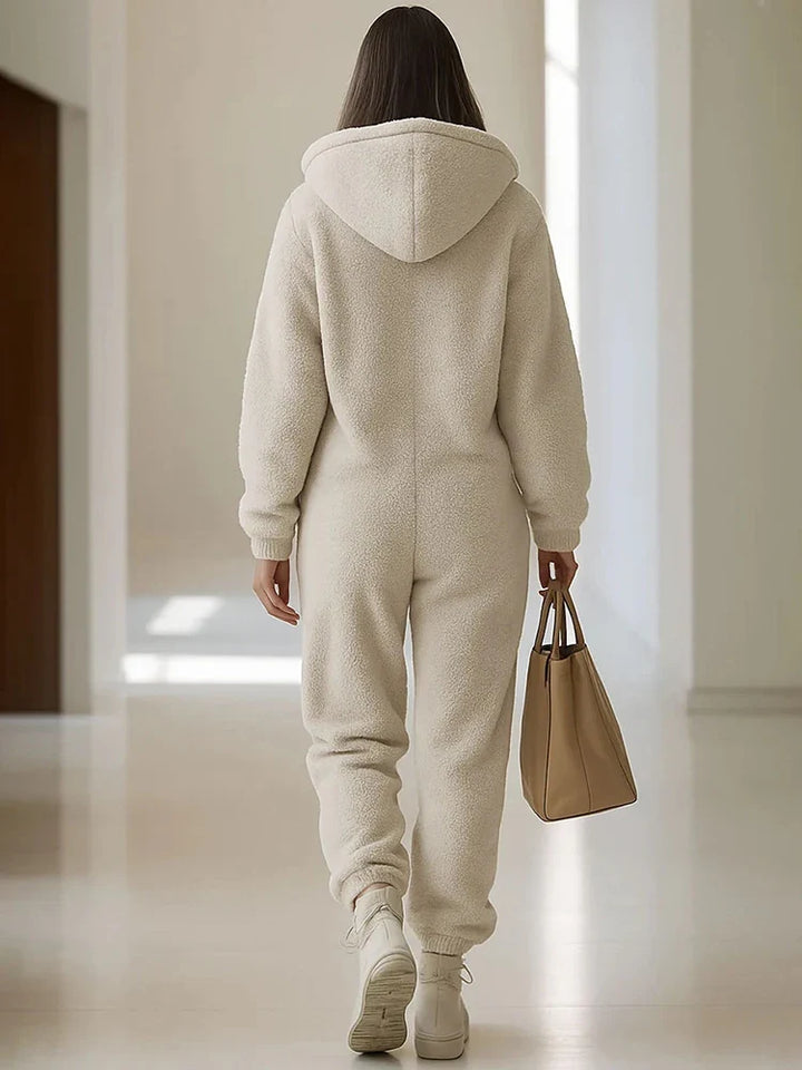 Coralie Zip Front Sherpa Jumpsuit