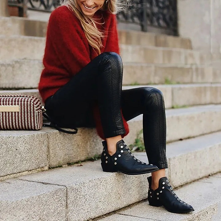 Astrid Stud Pointed Ankle Boot