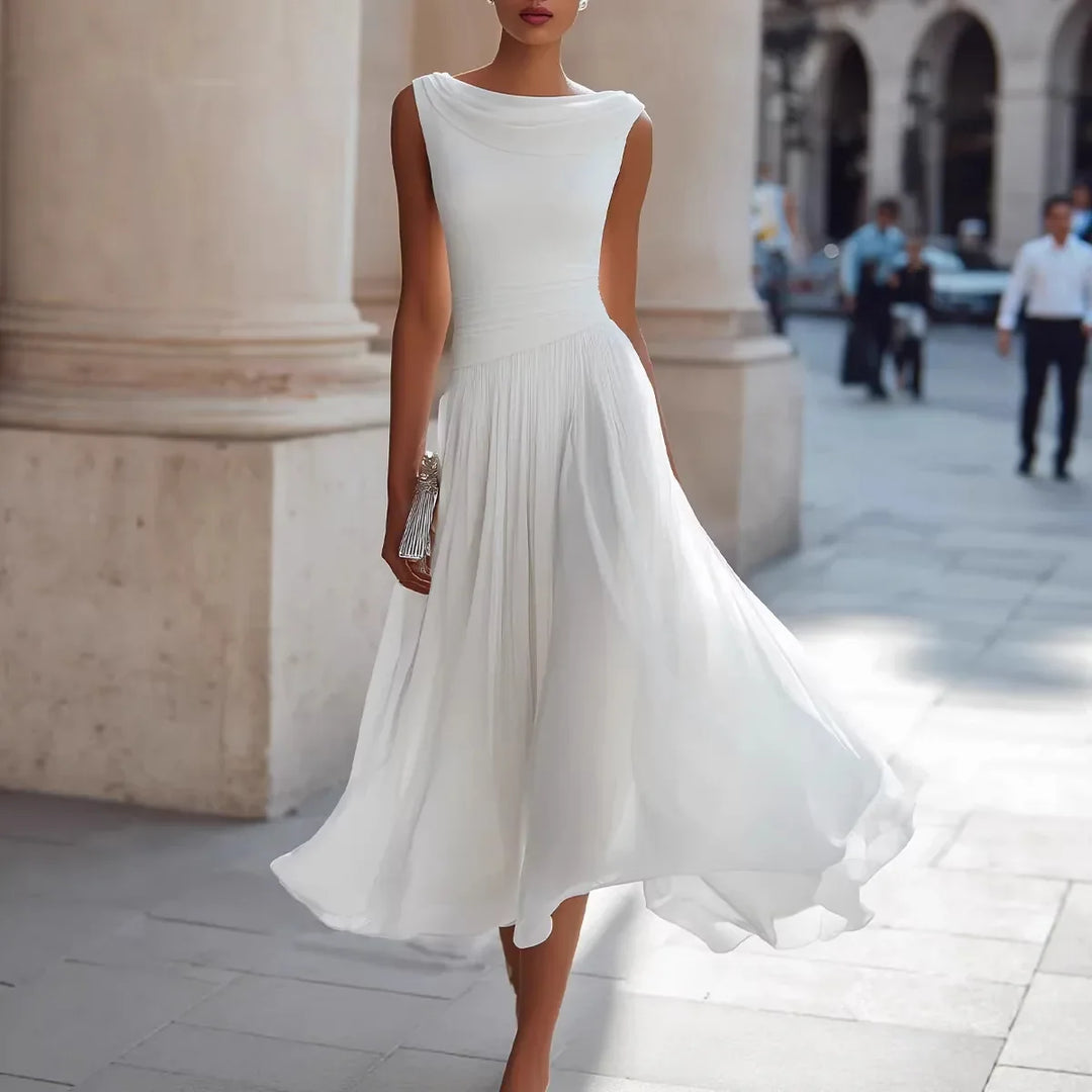 Vivienne Flowing Pleated Midi Dress
