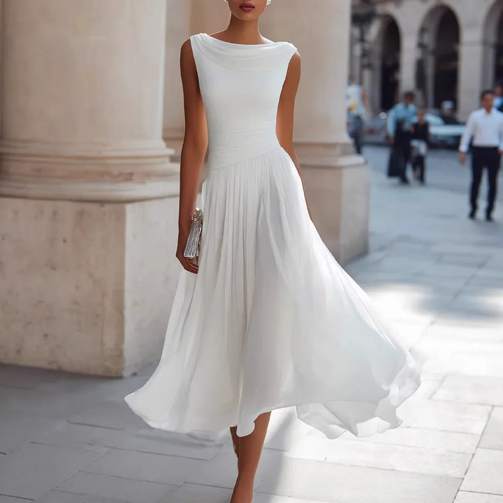 Vivienne Flowing Pleated Midi Dress