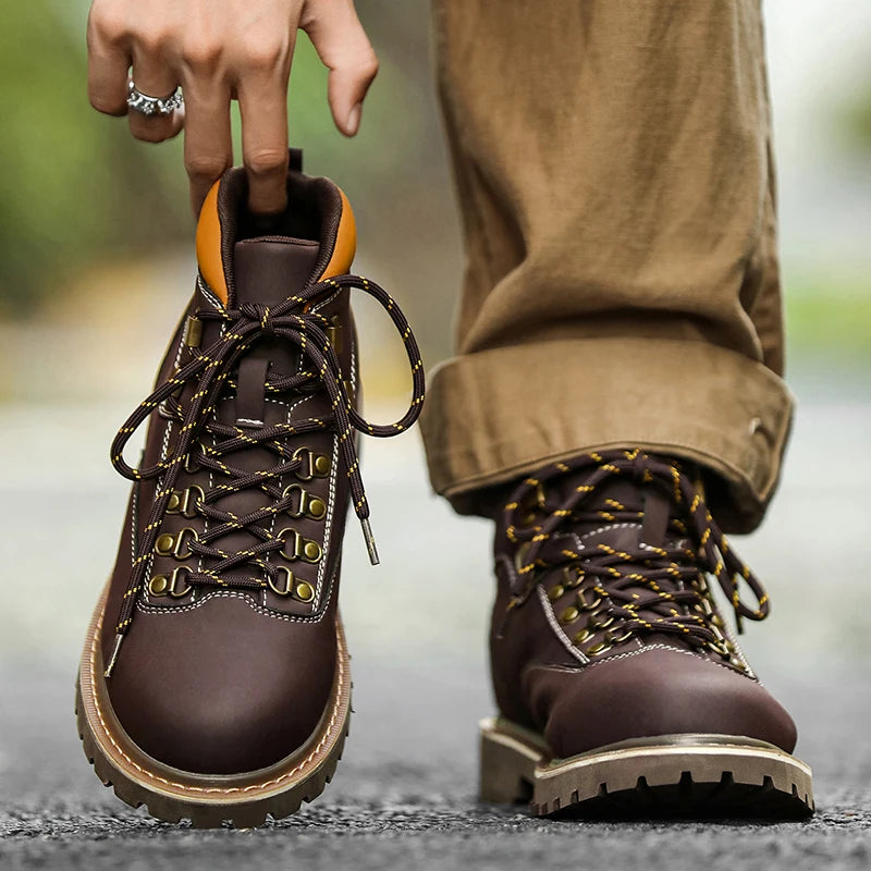 Nathan Rugged Leather Boots