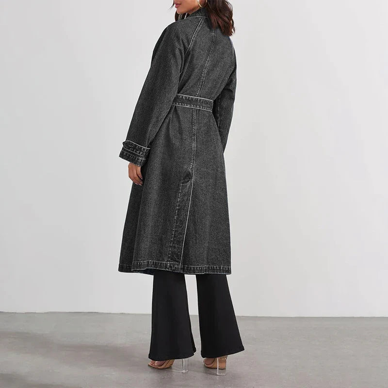 Merritt Tie Waist Denim Trench