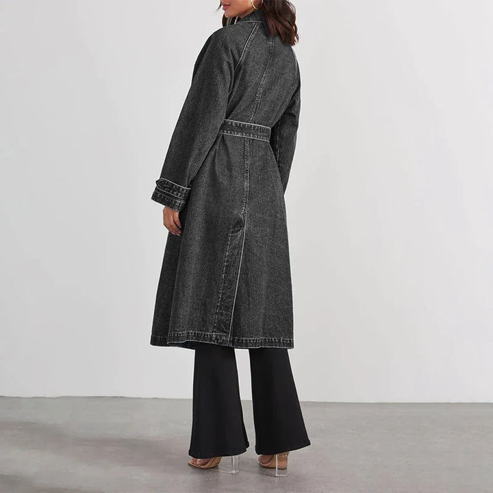 Merritt Tie Waist Denim Trench