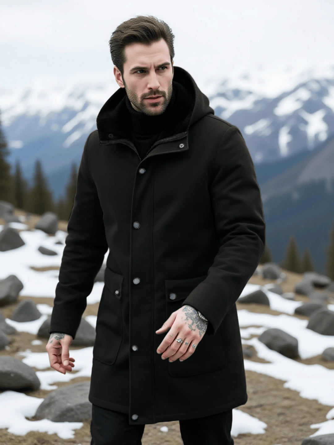 Marcello Fleece Hooded Coat