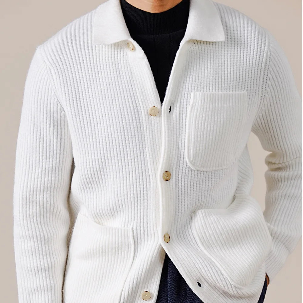 Garner Ribbed Knit Cardigan