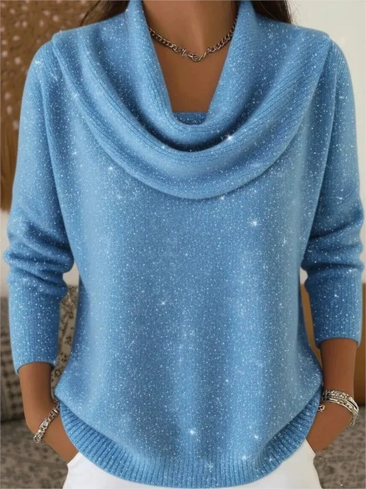 Laureen Cowl Neck Shimmer Sweater