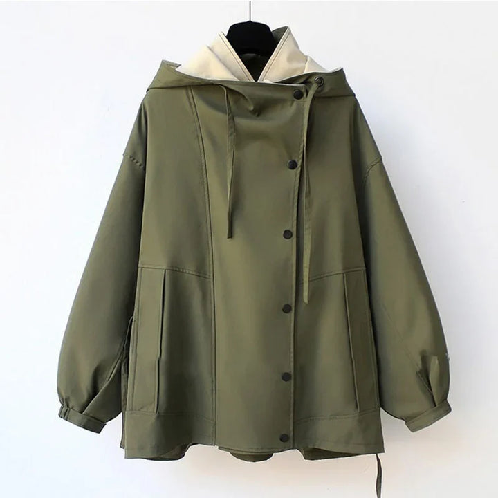 Amara Contrast Collar Trench