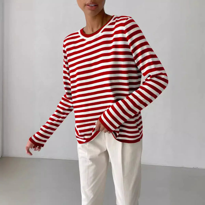 Marielle Striped Crew Sweater