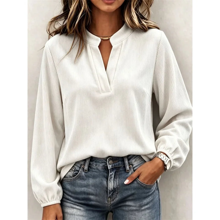 Silvana Notched Neck Blouse