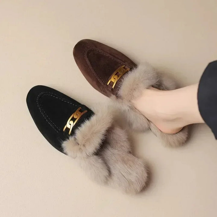 Aurelia Whisper Fur Mules