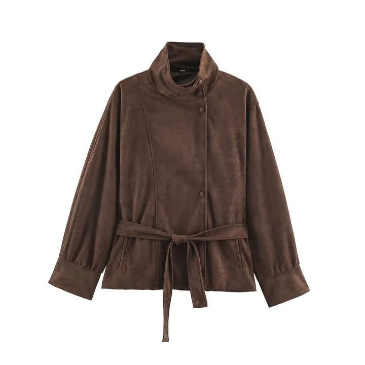 Delphine Belted Funnel Jacket