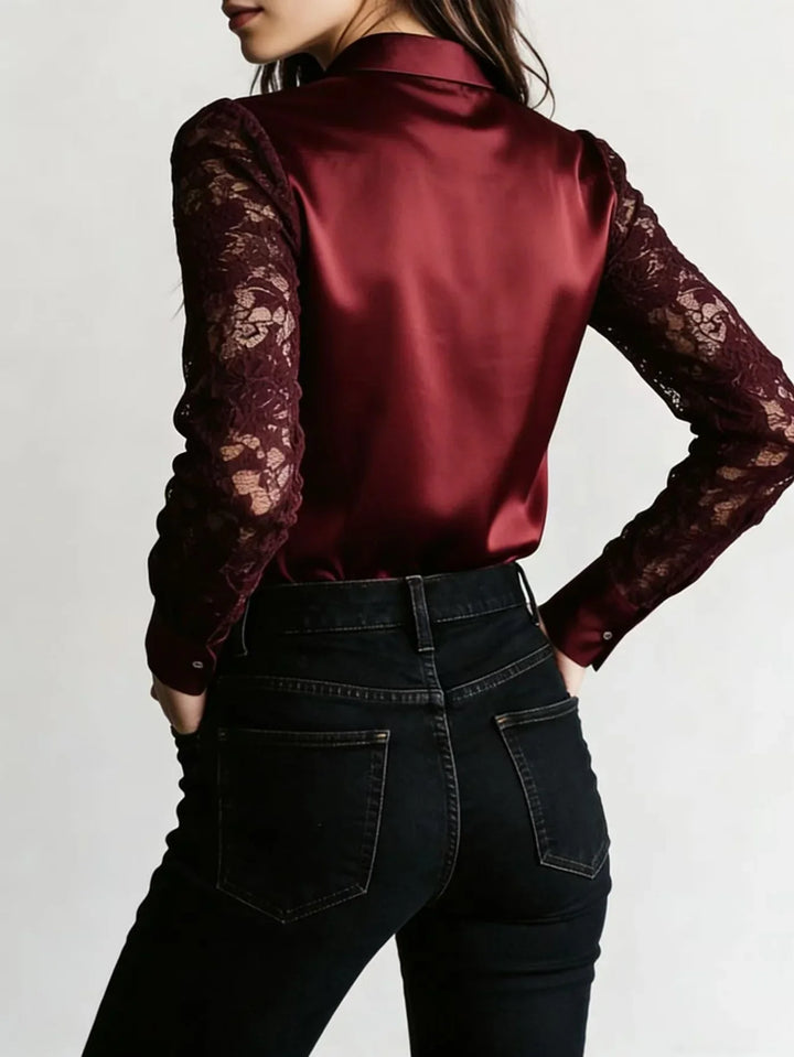 Seraphina Satin Lace Blouse