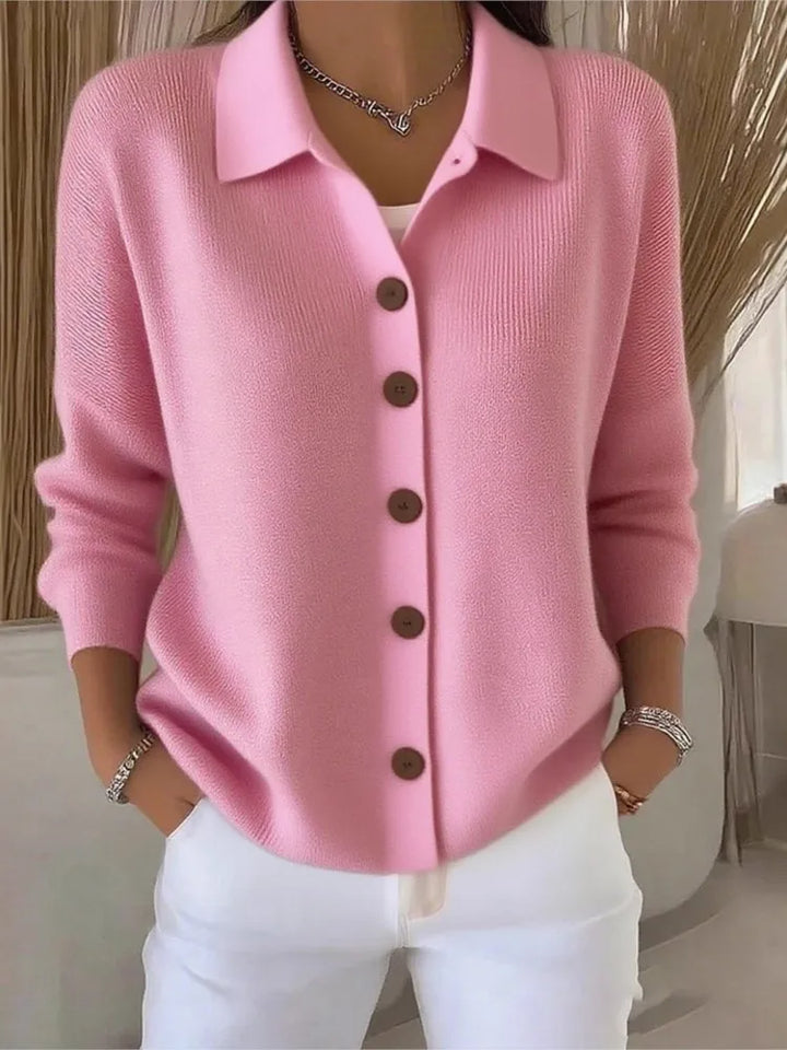 Marget Collared Knit Cardigan